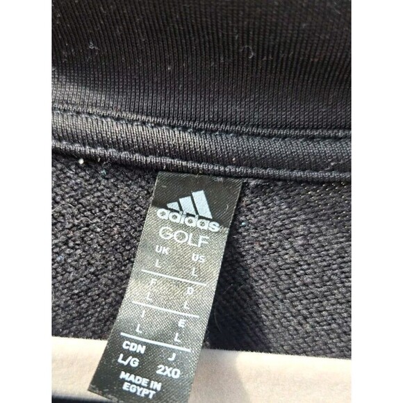 Mens ADIDAS Lightweight Golf Jacket Size Large L Black 3 Stripes UPF50 Full Zip - Picture 8 of 15